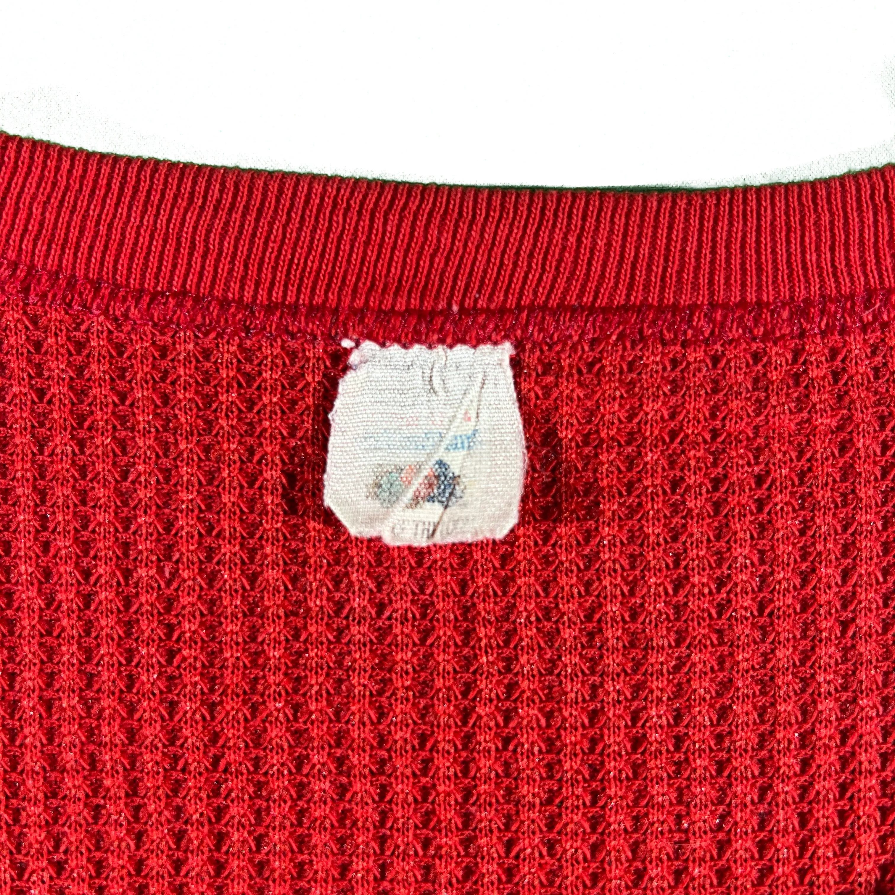 70s FOTL Waffle Knit Thermal- L