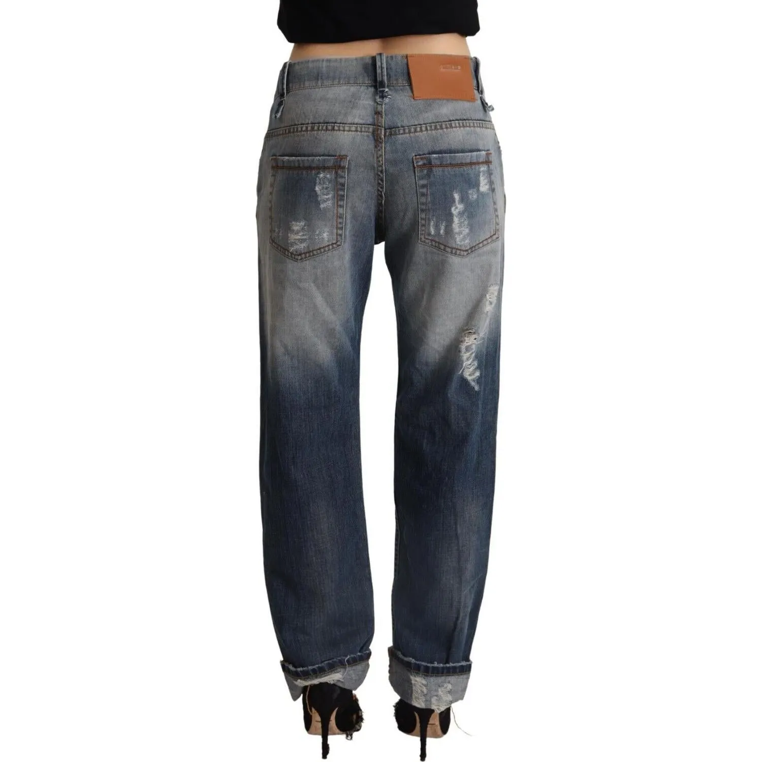 Acht Chic Mid Waist Baggy Fit Denim