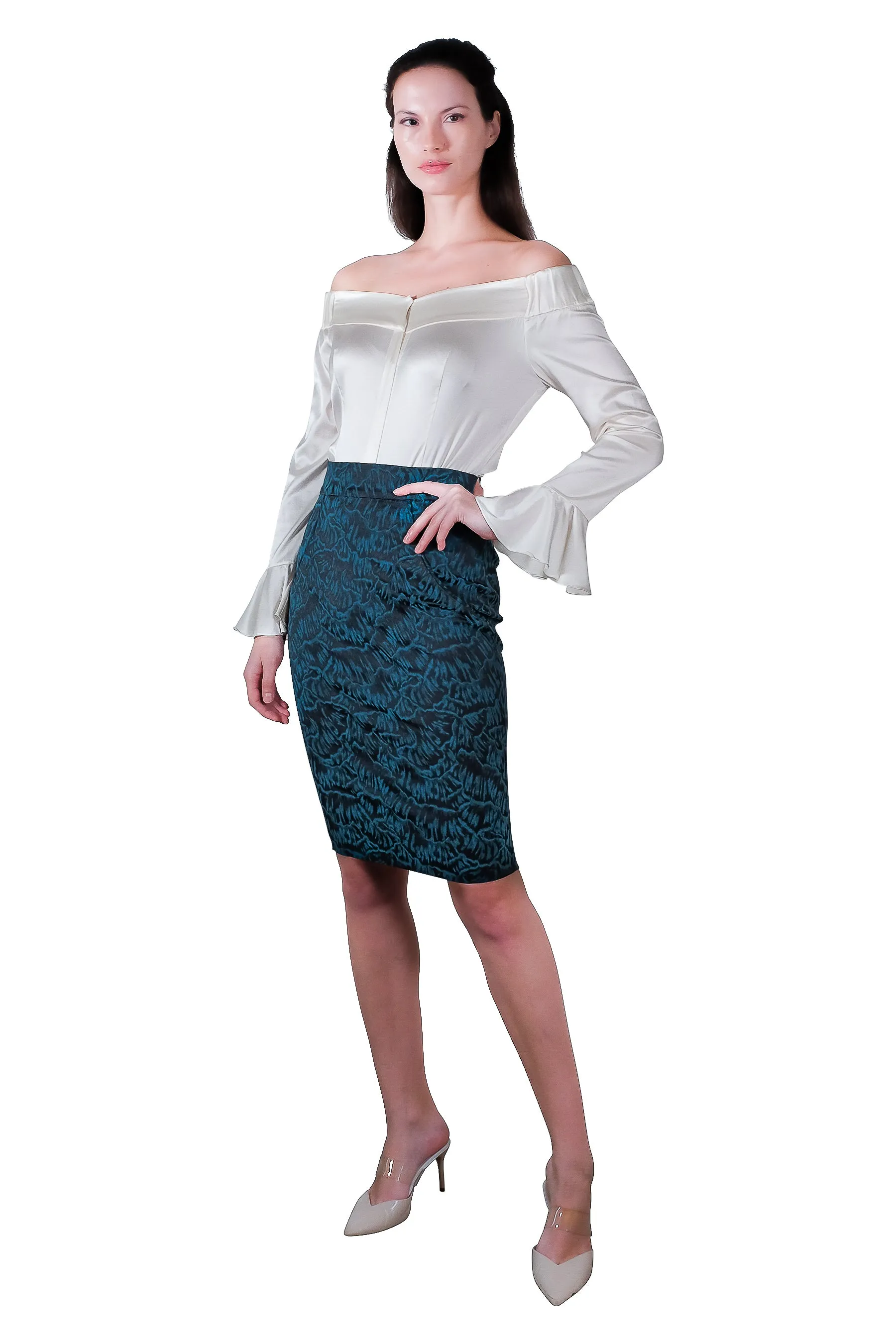 Agna Skirt in Exotic Jacquard Pattern