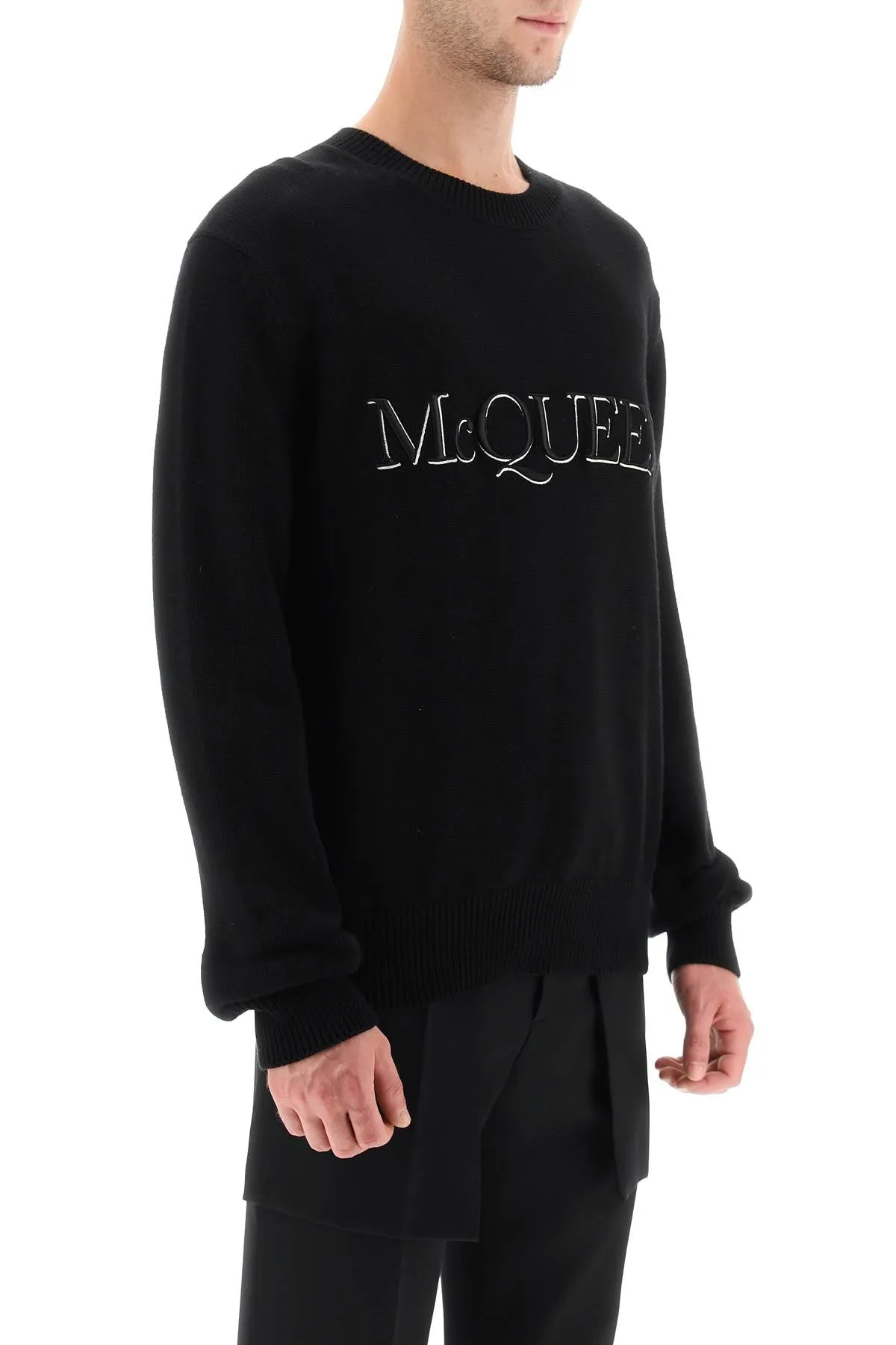 Alexander mcqueen sweater with logo embroidery