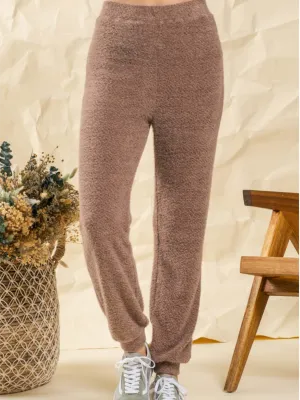 Amelia Soft Brush Knit Pants - Cocoa