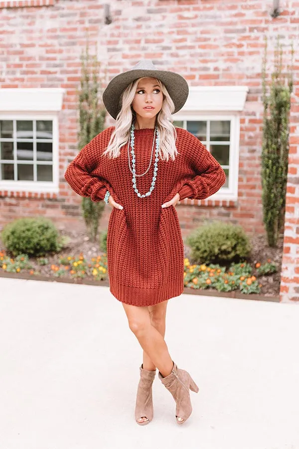 Apple Crisp Crushing Knit Tunic Sweater