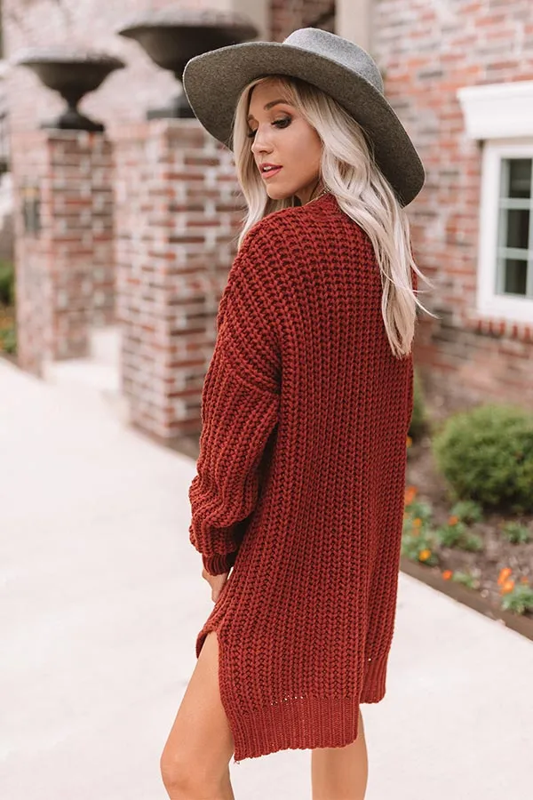 Apple Crisp Crushing Knit Tunic Sweater