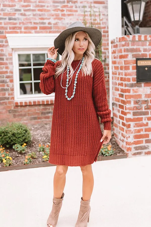 Apple Crisp Crushing Knit Tunic Sweater