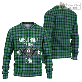 Arbuthnot Ancient Tartan Ugly Sweater with Family Crest DNA In Me Style