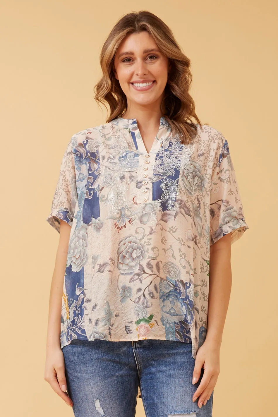 ARCHANA FLORAL BOHO TOP