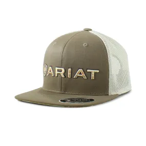 Ariat Flat Bill Logo Mesh Snapback Cap