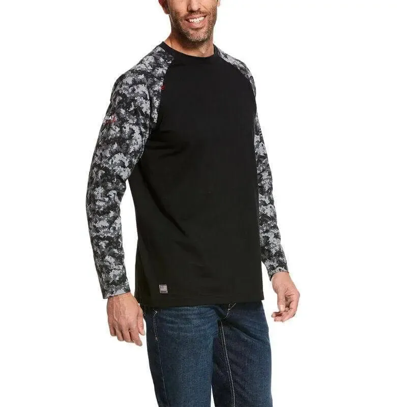 ARIAT - FR Baseball T-Shirt, Black Digi Camo