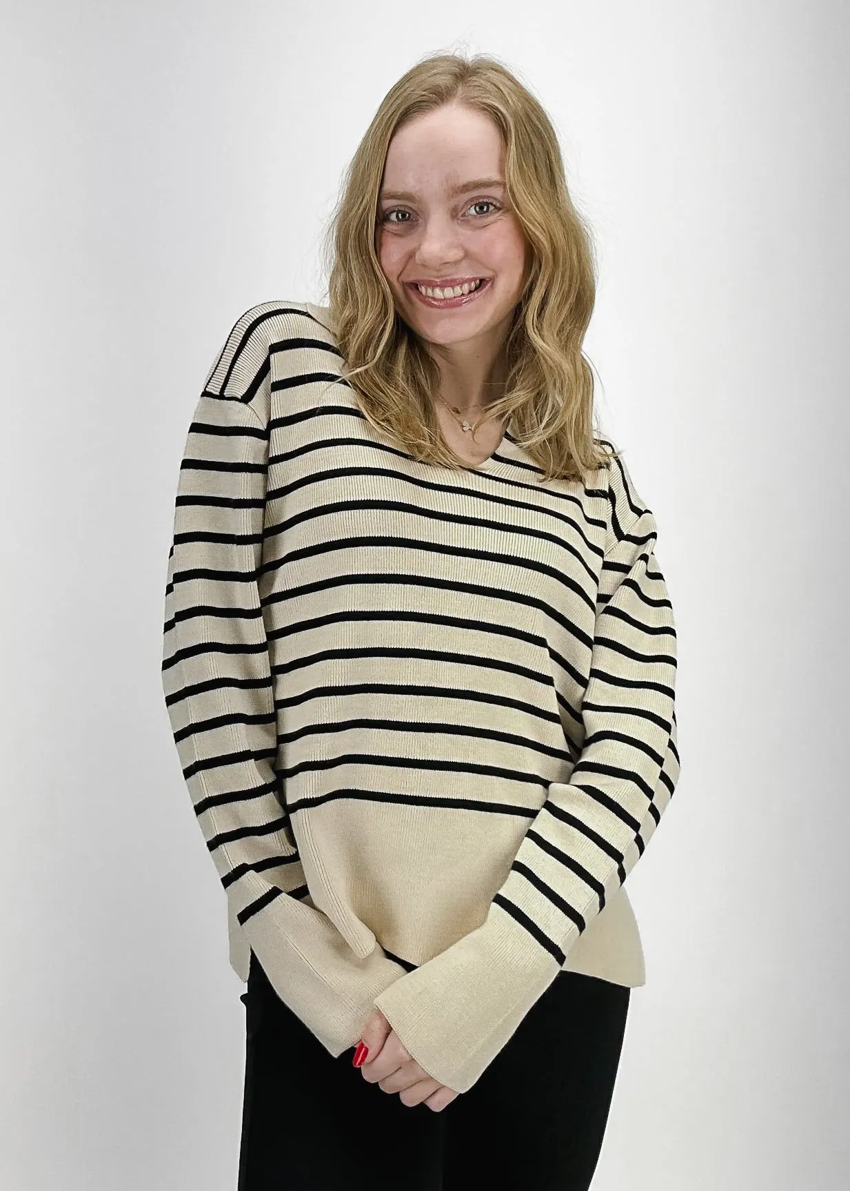 Astrid Cammie Striped Sweater