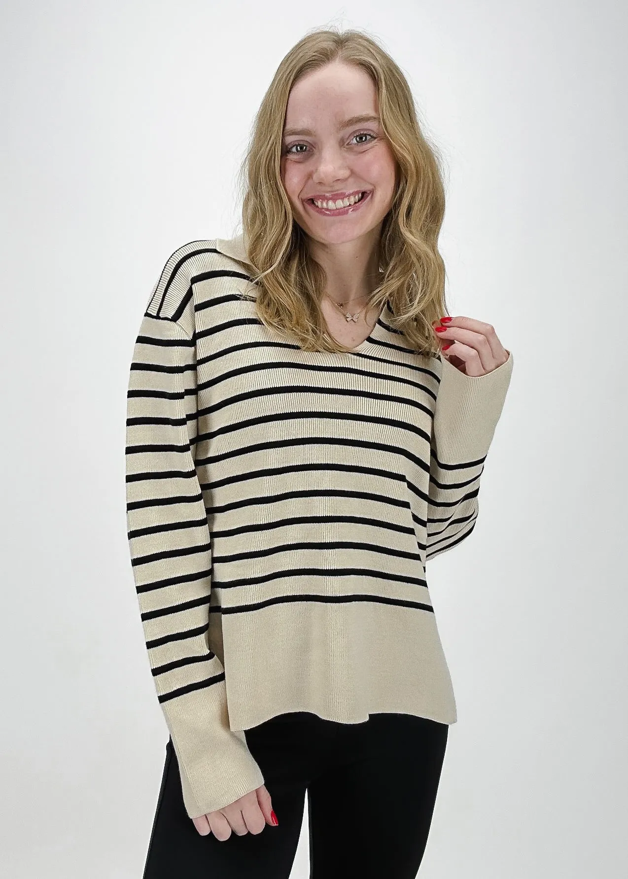 Astrid Cammie Striped Sweater