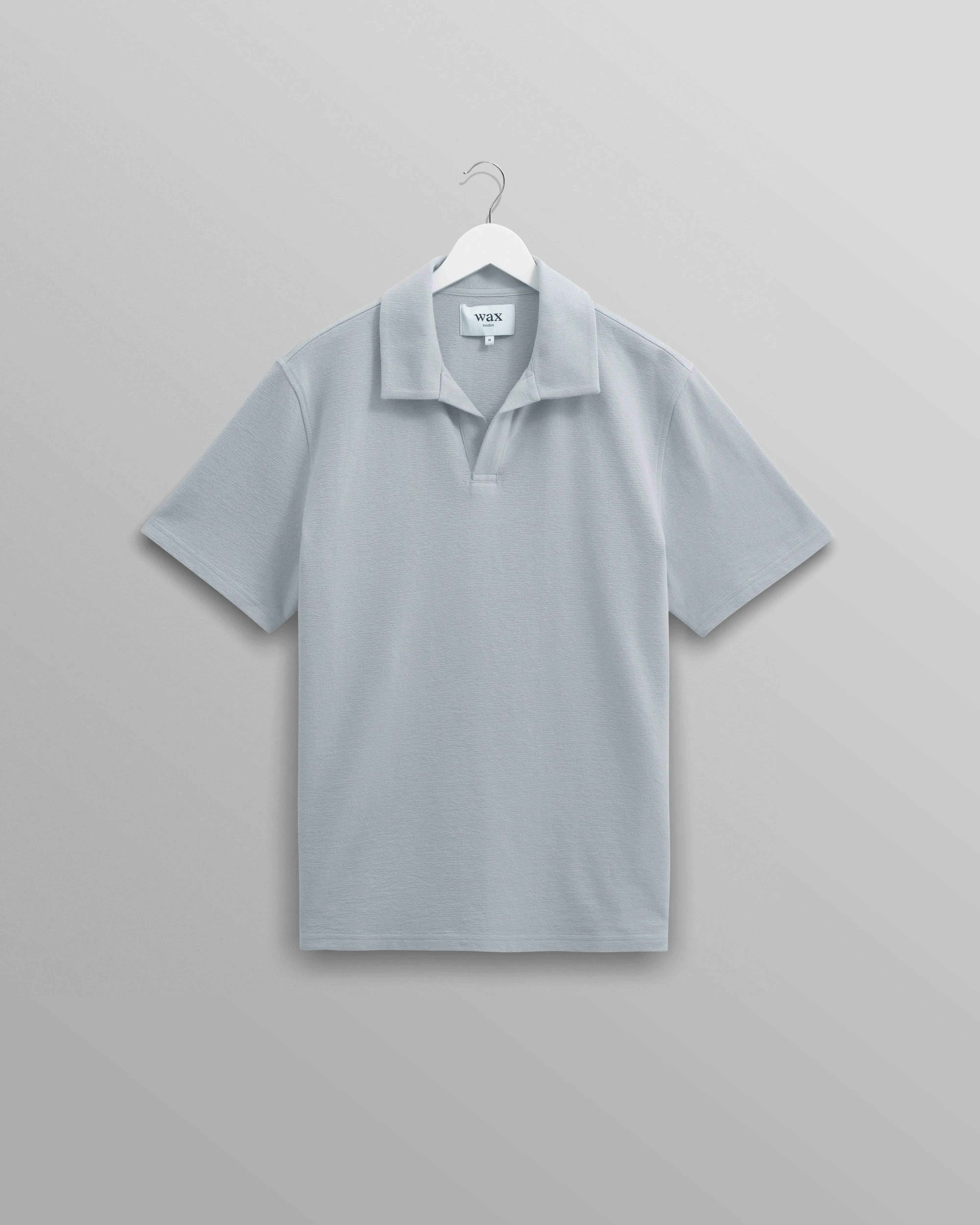 Atwood - Blue Textured Organic Cotton Polo Shirt