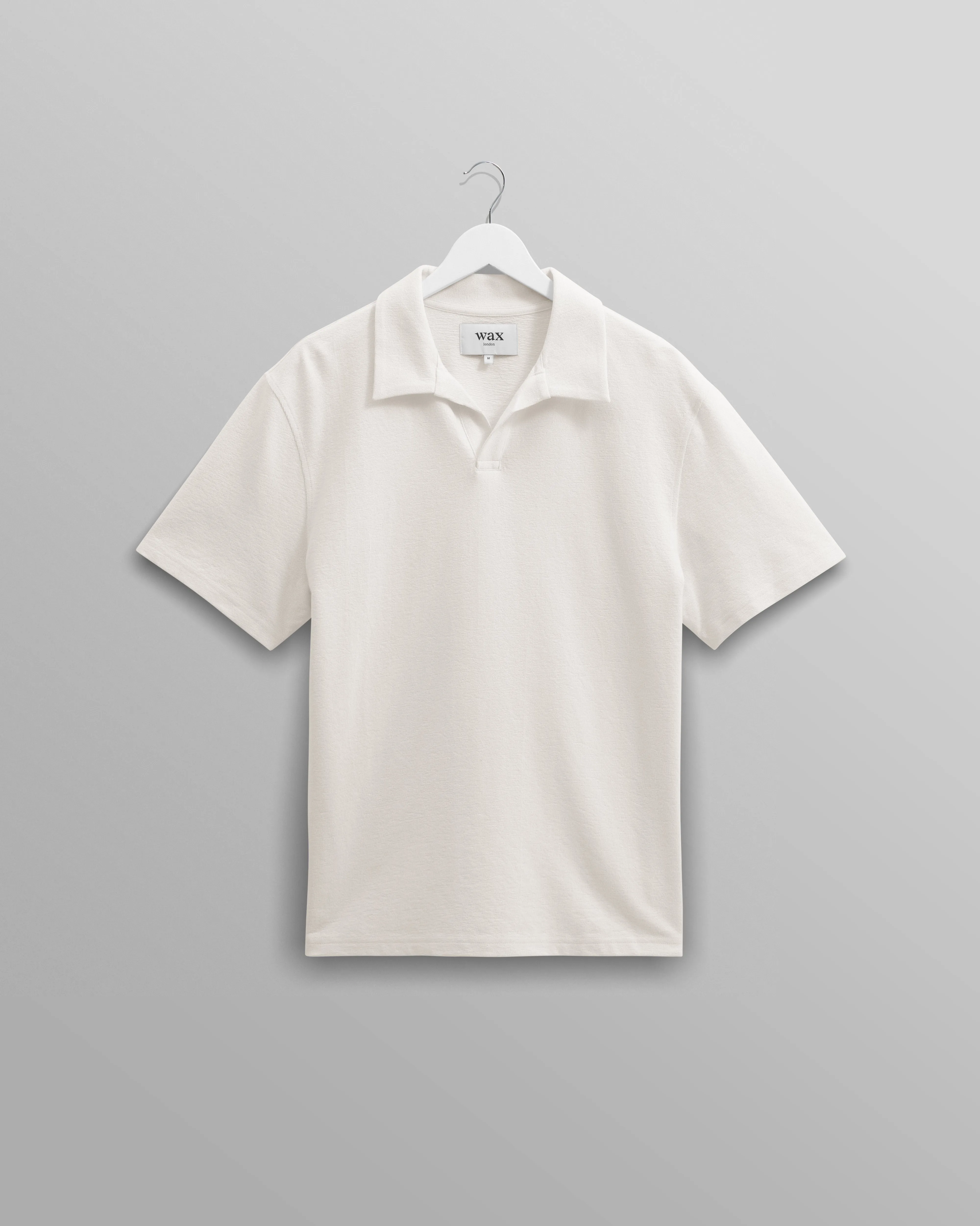 Atwood - Ecru Textured Organic Cotton Polo Shirt