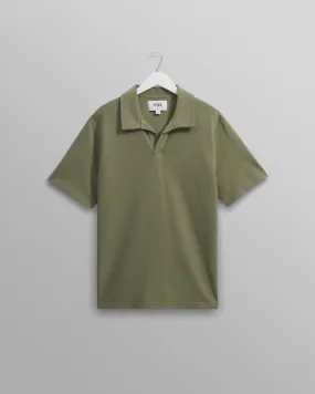 Atwood - Green Textured Organic Cotton Polo Shirt