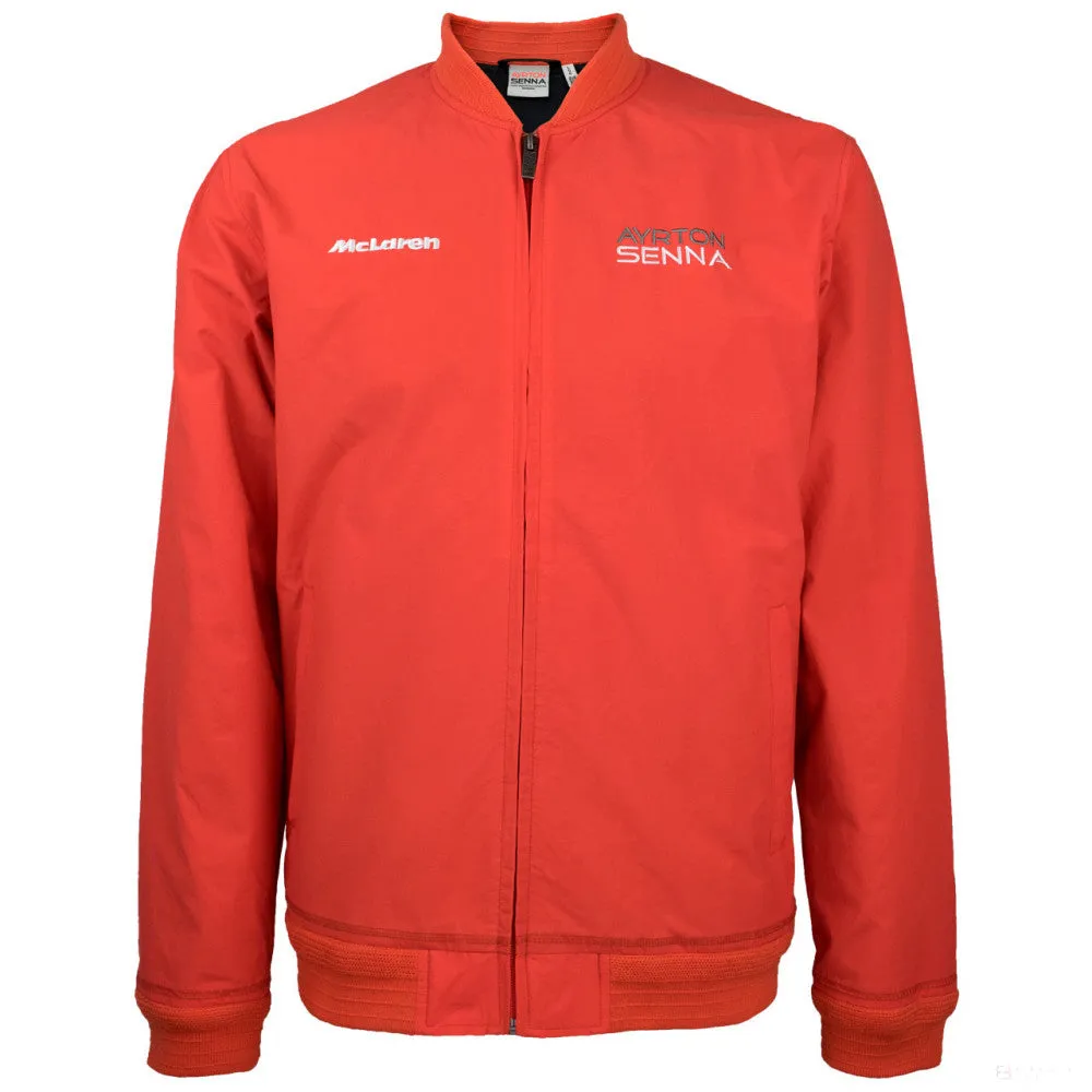 Ayrton Senna Jacket, 3 Times Champion, Orange, 2020