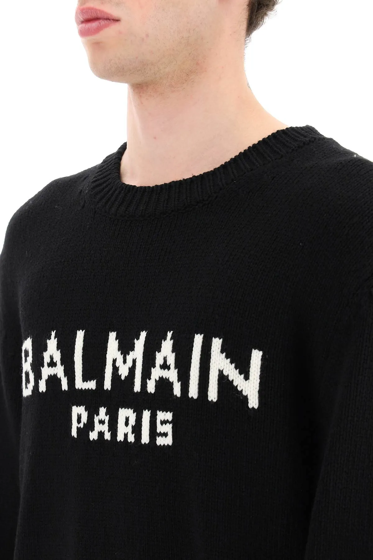 Balmain oversized wool logo sweater