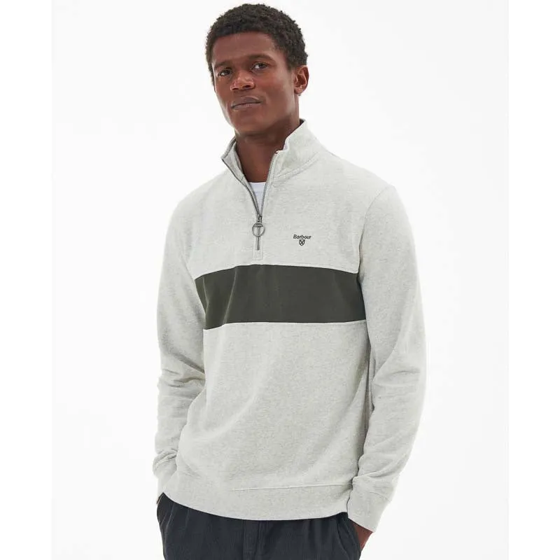 Barbour Bromfield Half Zip Mens Jumper - Ecru Marl