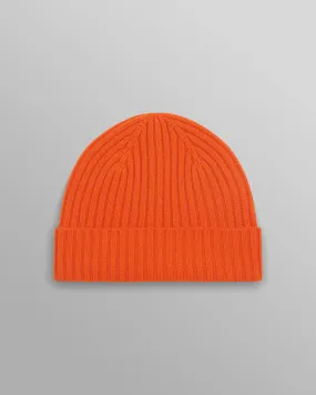 Belvoir - Orange Wool Fisherman Beanie