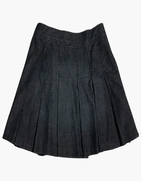 BLACK DENIM KILT FOR WOMEN