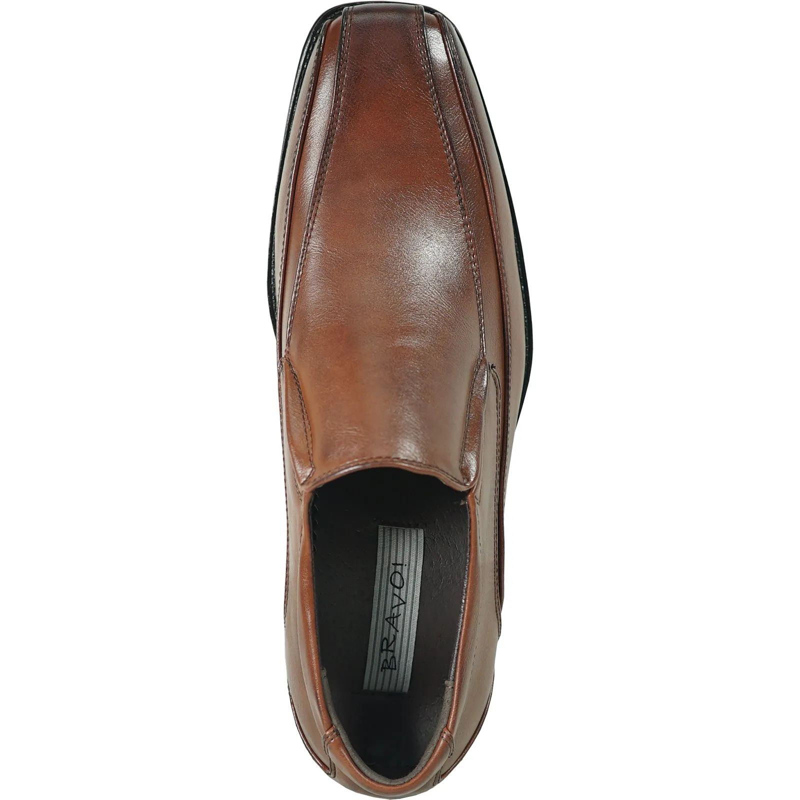 BRAVO Men Dress Shoe MILANO-7 Loafer Shoe Brown