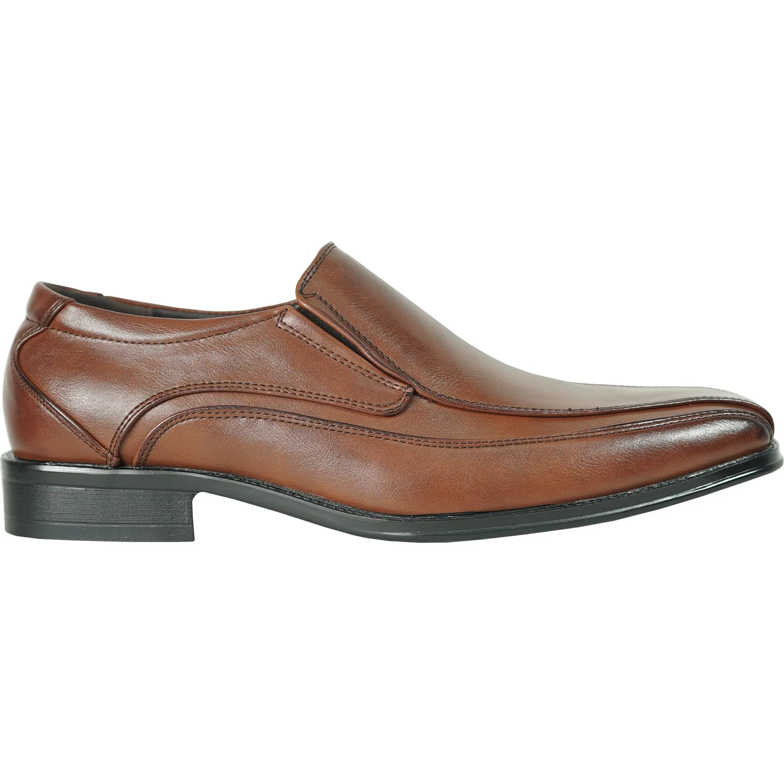 BRAVO Men Dress Shoe MILANO-7 Loafer Shoe Brown