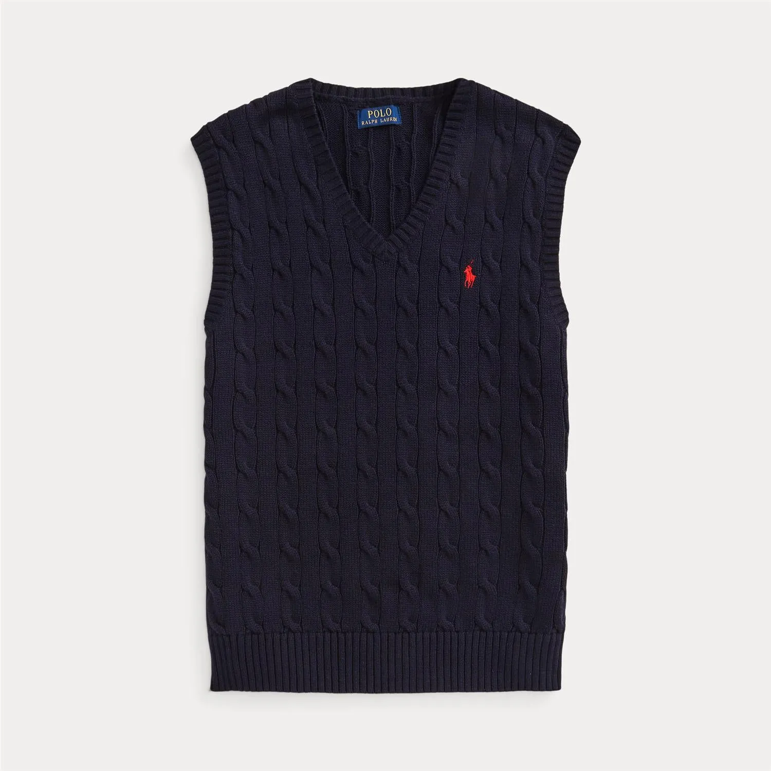 CABLE-KNIT COTTON SWEATER VEST