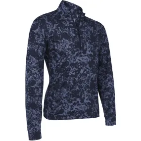 Callaway Camo Print 1/4 Zip Pullover - Peacoat