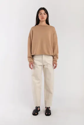 Camel Rolled Sweater