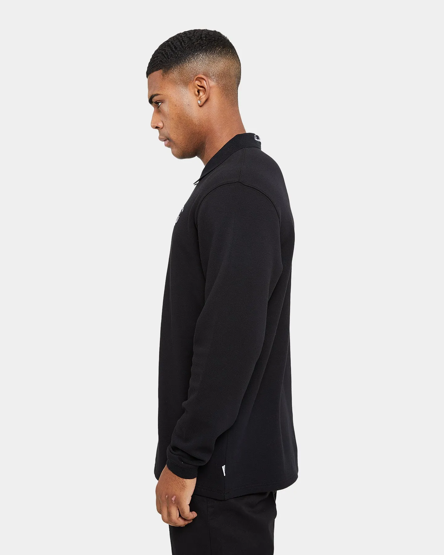 Carré Revolutionnaires Zip Long Sleeve Polo Shirt Black