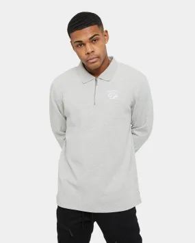 Carré Revolutionnaires Zip Long Sleeve Polo Shirt Grey Marle