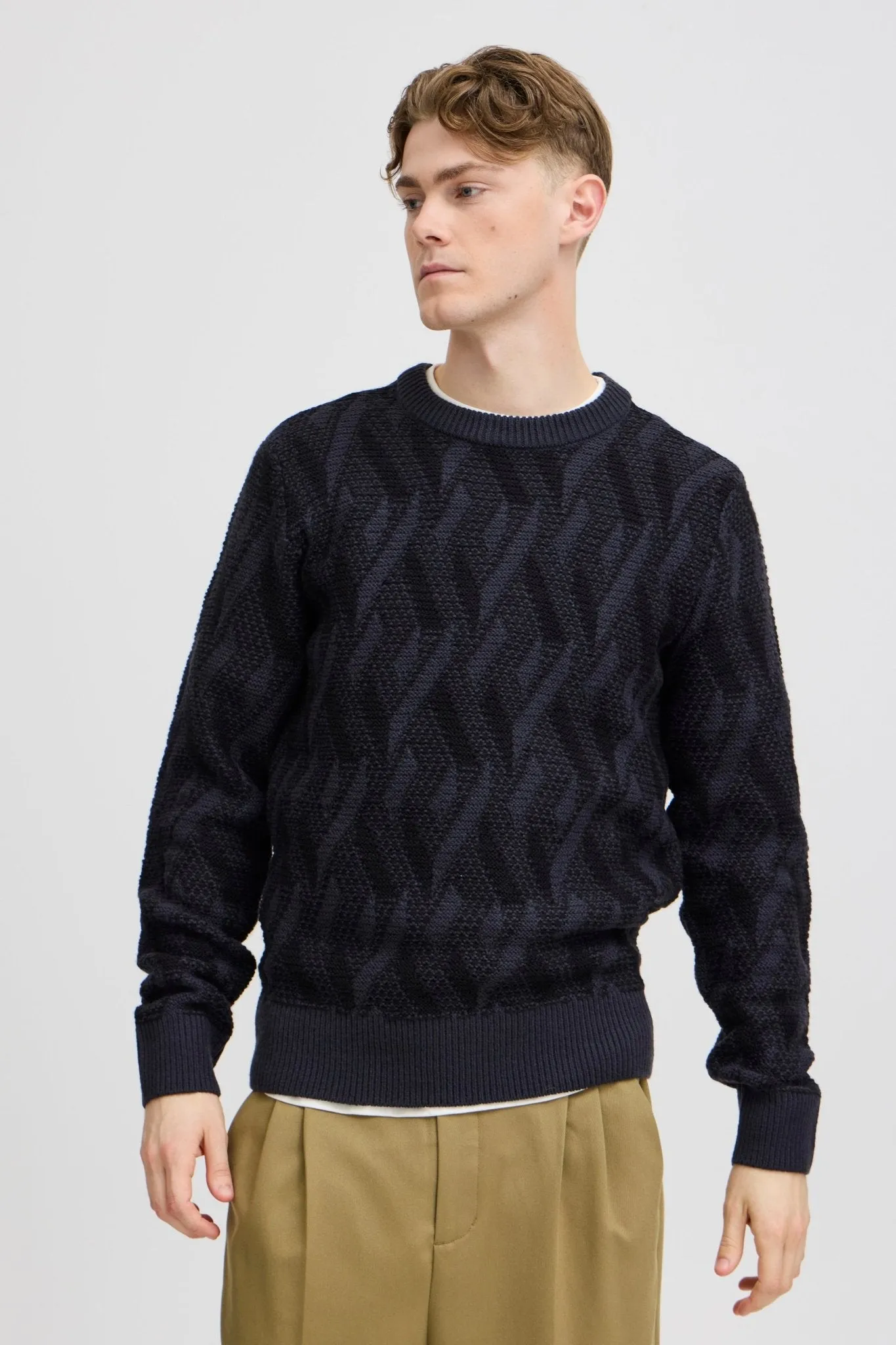 CASUAL FRIDAY - CFKARL jacquard crew neck knit - 20505195