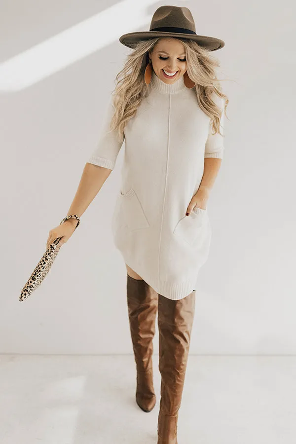 Champagne In The City Tunic Sweater in Cream