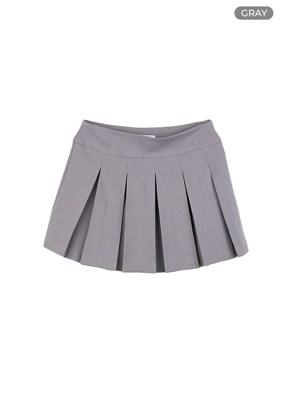 Chic Pleat Detail Mini Skirt CS412