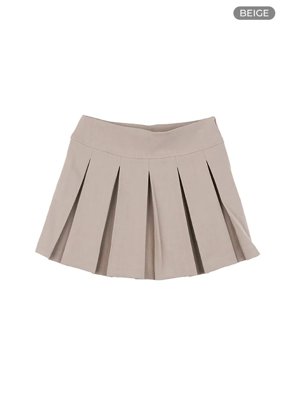 Chic Pleat Detail Mini Skirt CS412