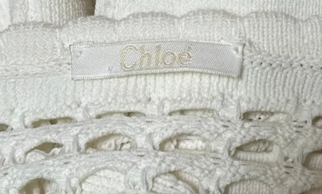 Chloe White Knit Eyelet Ensemble