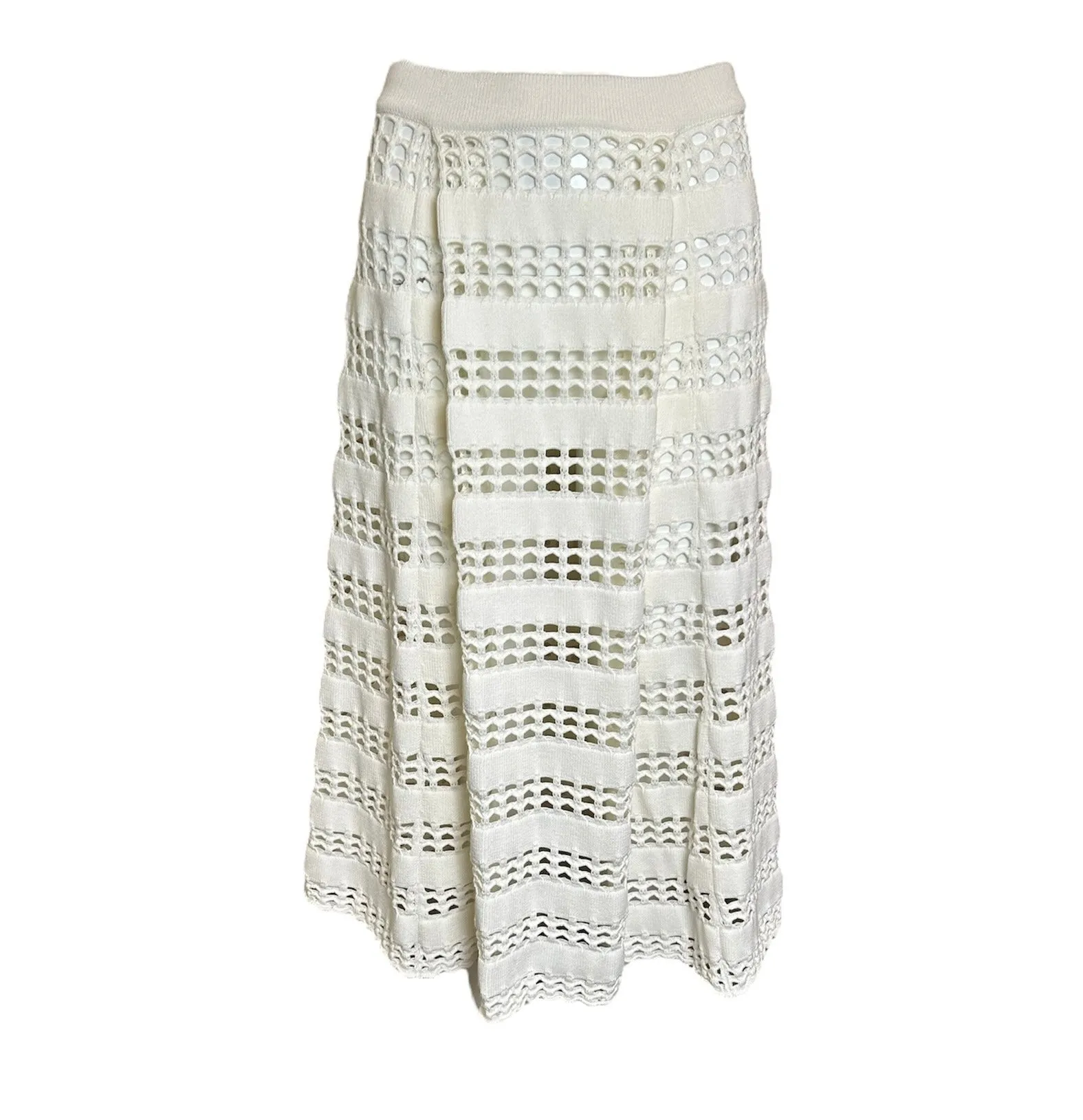 Chloe White Knit Eyelet Ensemble