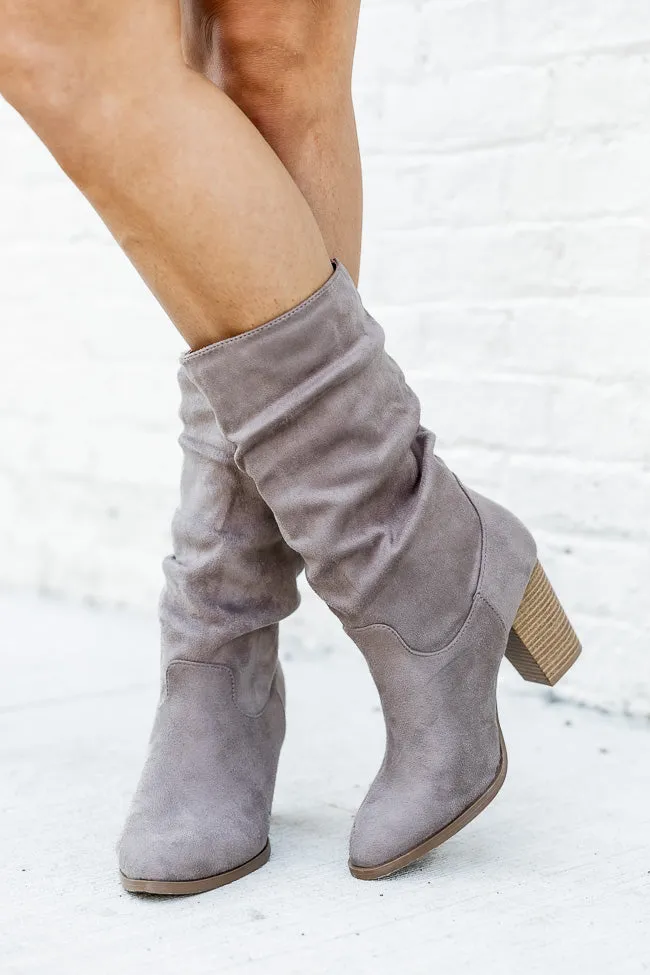 Christie Taupe Slouchy Suede Boots FINAL SALE