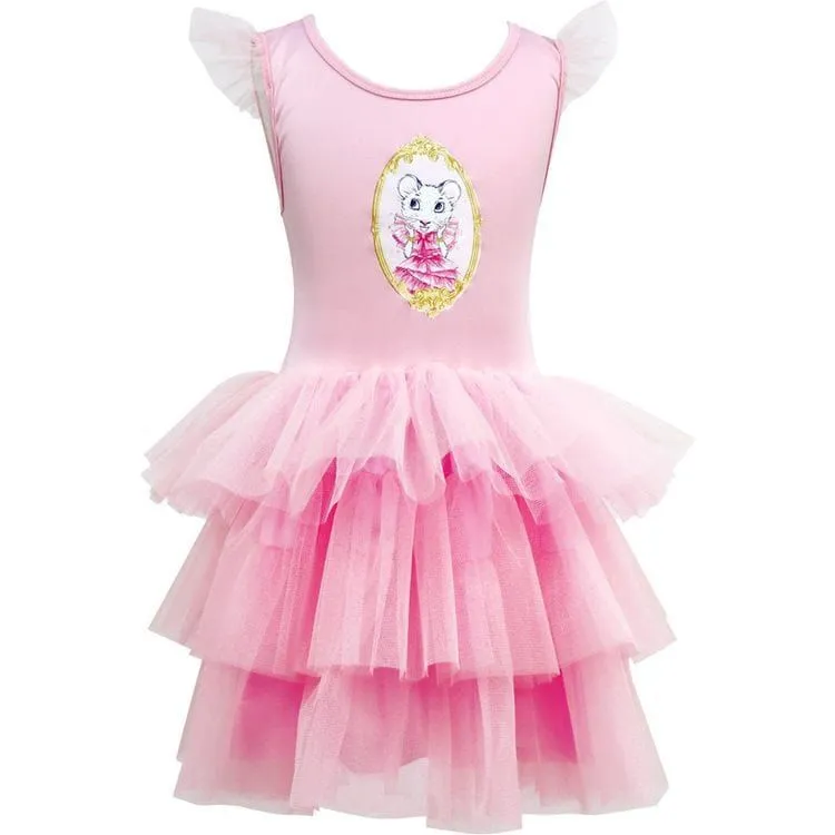 Claris Fashion Tulle Dress in Pink - Size 5-6 Years