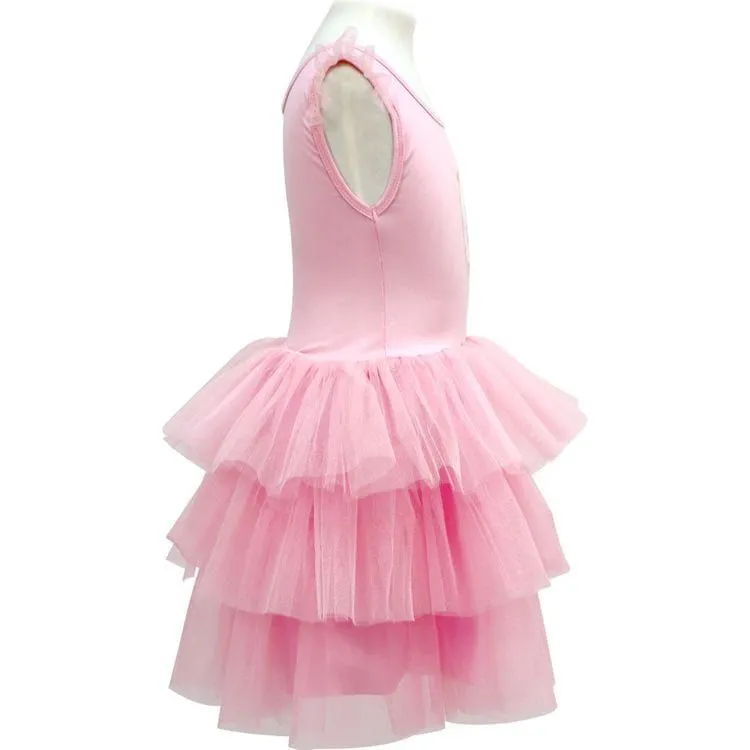 Claris Fashion Tulle Dress in Pink - Size 5-6 Years