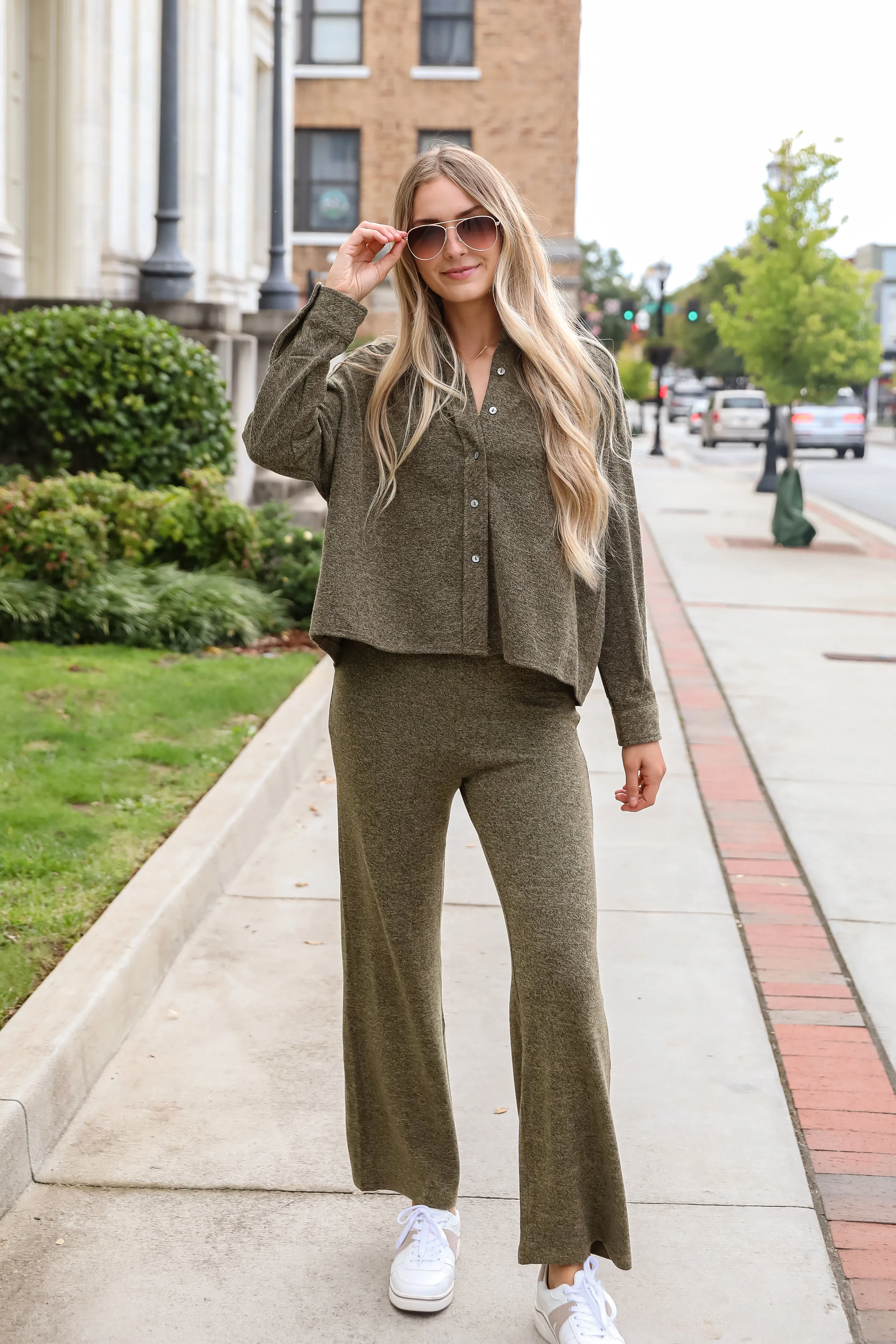 Coveted Coziness Olive Knit Pants