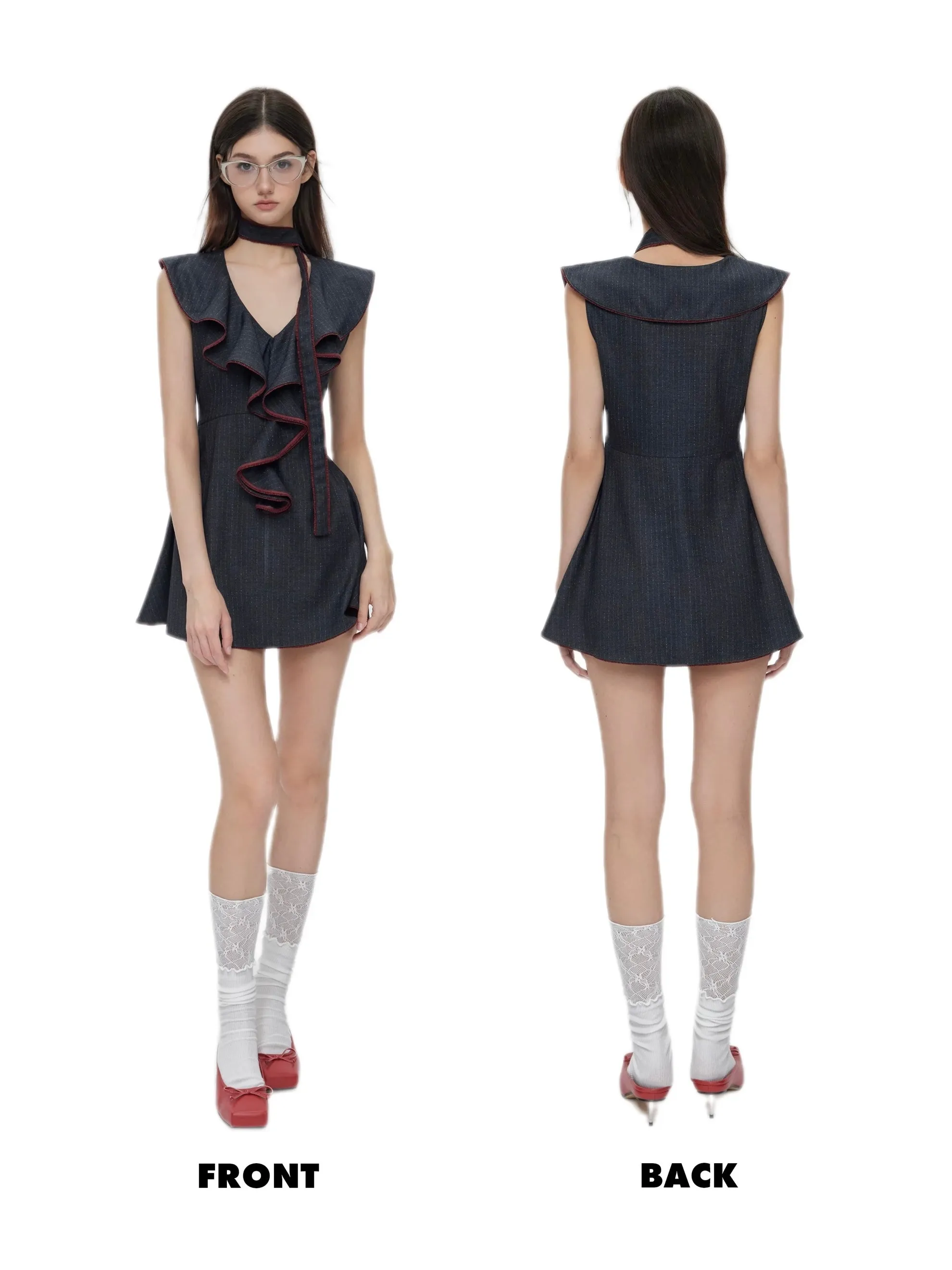 [Customizable] Campus Chic My First Suit Mini Dress