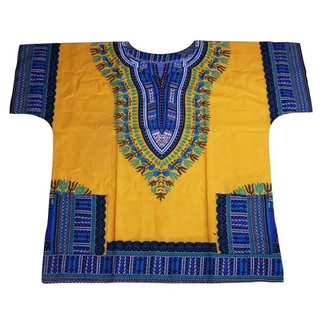 Dashiki fashion design African traditional printed 100% cotton Dashiki T-shirts for unisex Tribal Ethnic Succunct Hippie 2019