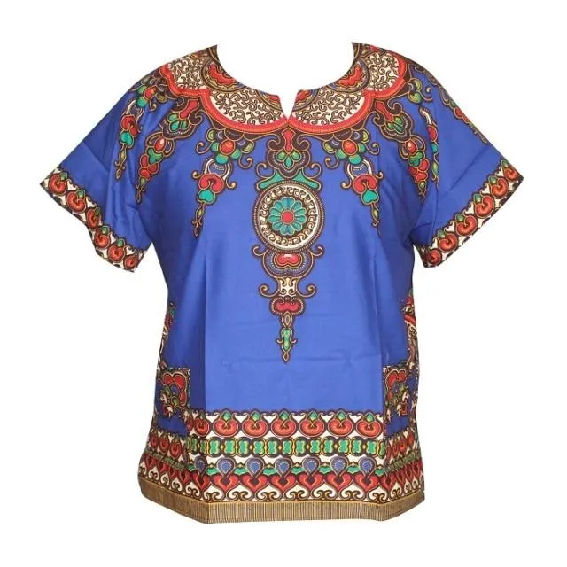 Dashiki fashion design African traditional printed 100% cotton Dashiki T-shirts for unisex Tribal Ethnic Succunct Hippie 2019