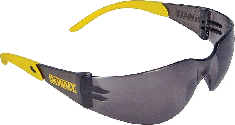 DeWALT DPG54-2C Safety Glasses, Polycarbonate Lens, Plastic Frame, Black/Yellow Frame :EA: QUANTITY: 1