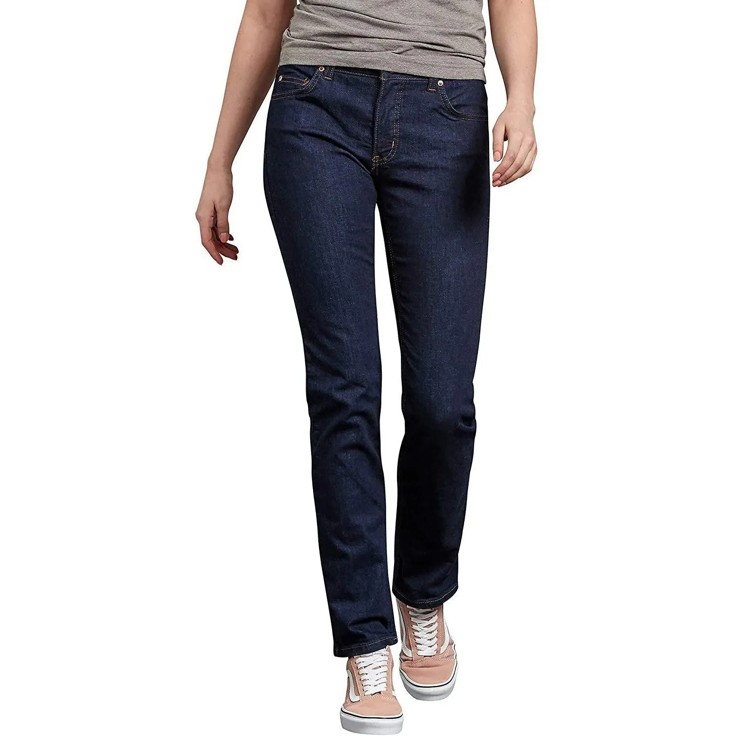 Dickies Women's Perfect Shape Denim Jean-Straight Stretch