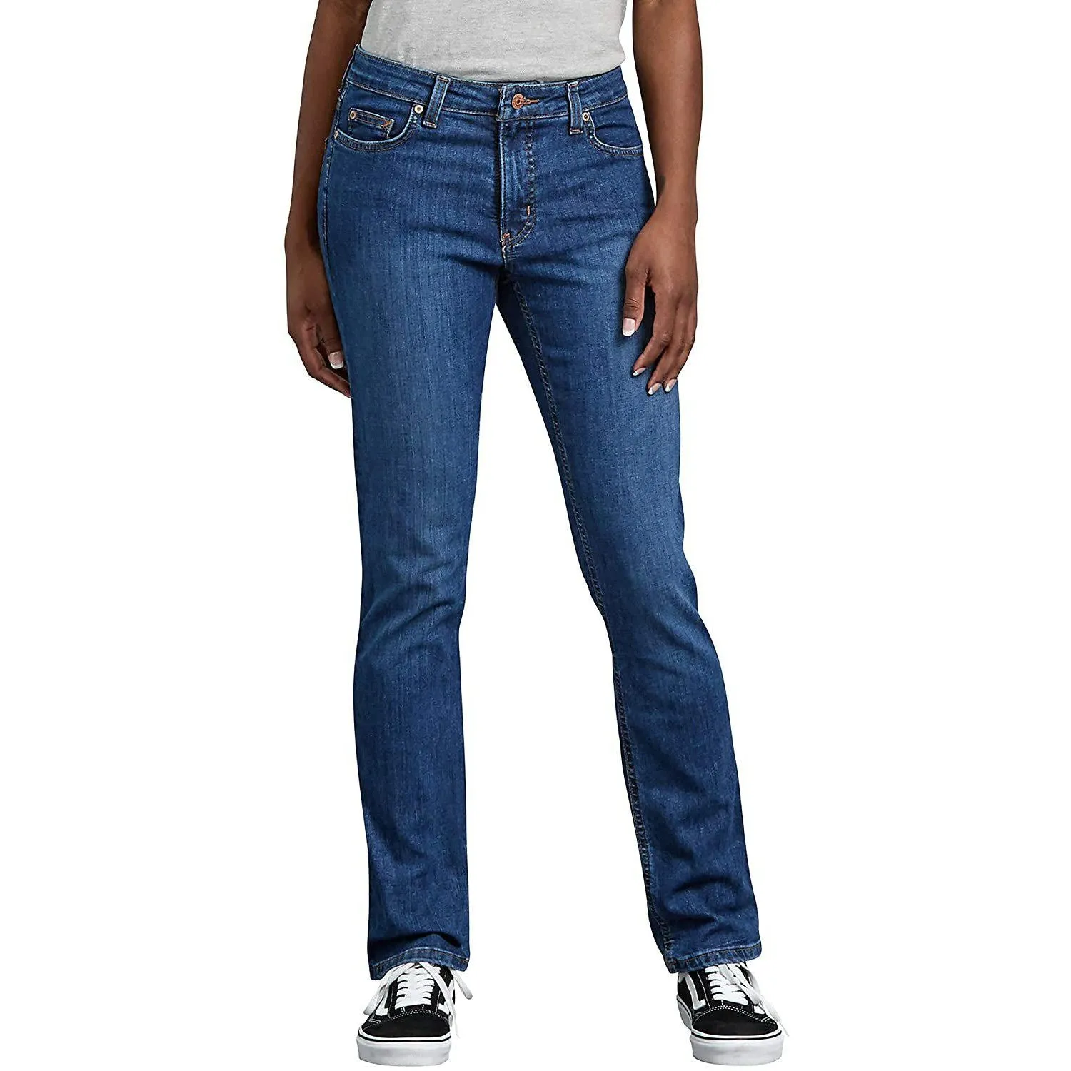 Dickies Women's Perfect Shape Denim Jean-Straight Stretch