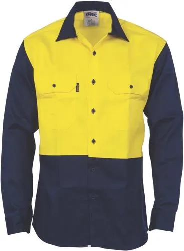 DNC 3406 fire retardant hi vis long sleeve shirt