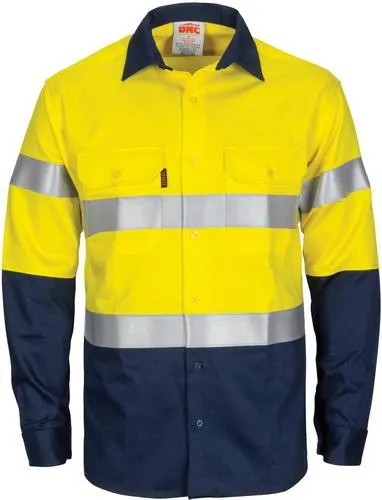 DNC 3407 fire retardant hi vis taped long sleeve shirt