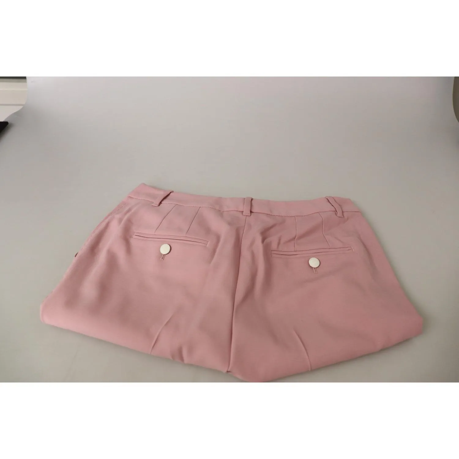 Dolce & Gabbana Chic MidWaist Virgin Wool Pink Pants