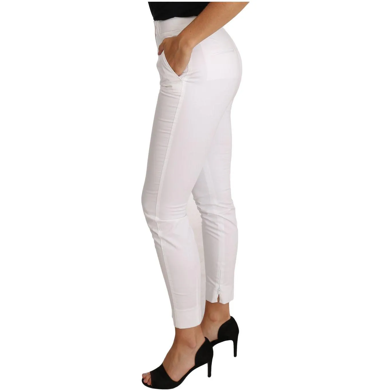 Dolce & Gabbana Chic White Slim Dress Pants