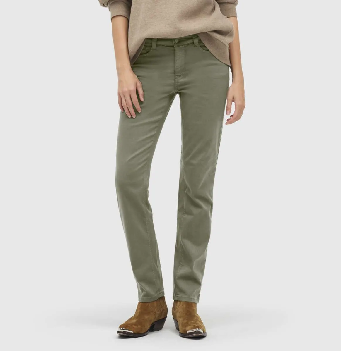 DREAM Straight Jeans in Olive Night